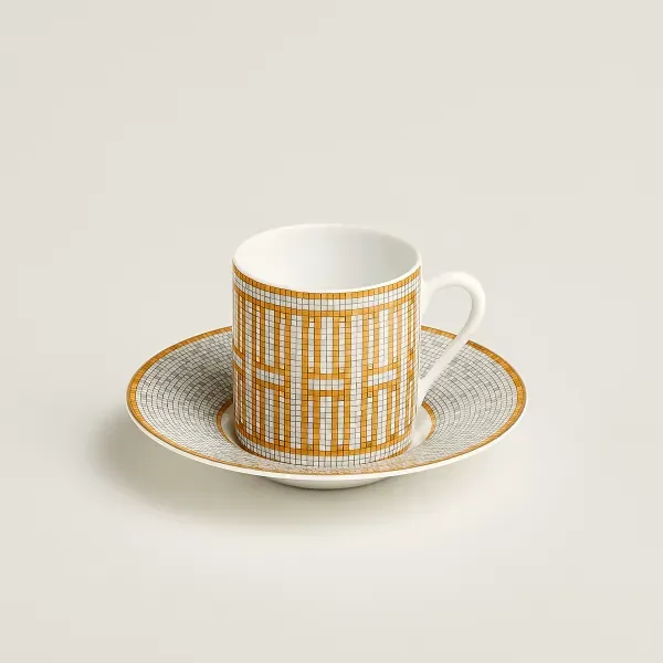 Чашка кавова та блюдце Mosaïque au 24 Gold