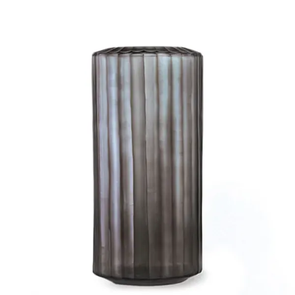 Vase Omar L indigo/smokegrey