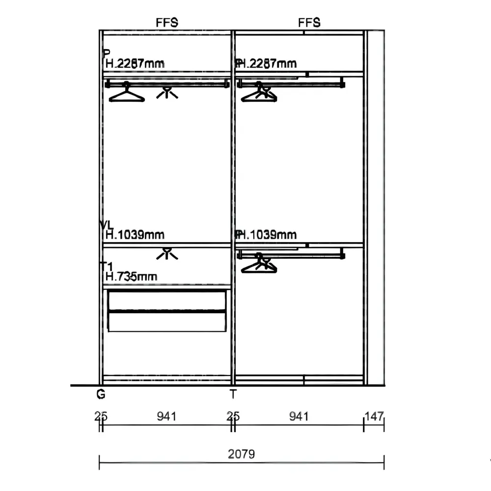 Wardrobe Poliform Senzafine фото 4