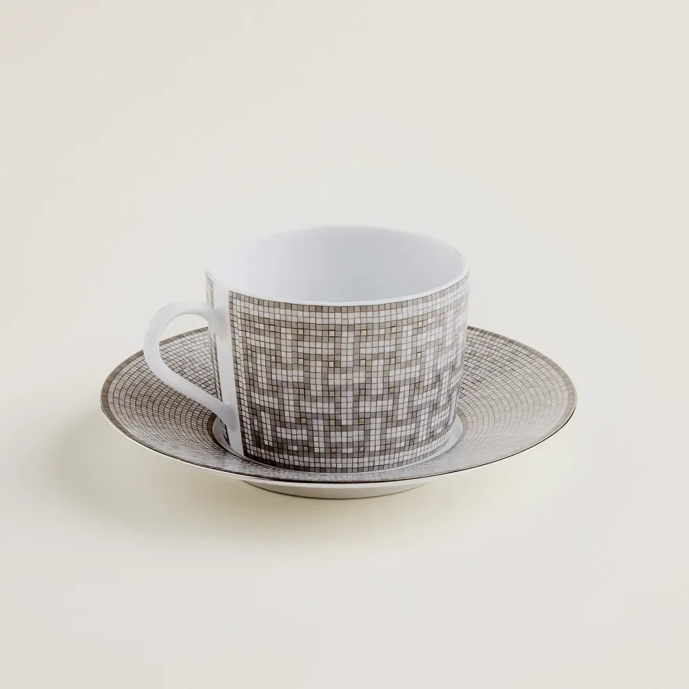 Чайна чашка із блюдцем Mosaique au 24 Platinum фото 2