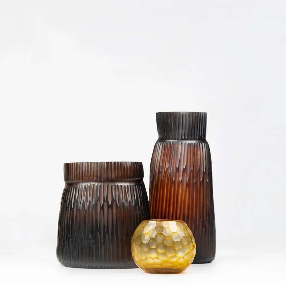 Vase Mathura Tall Butter/Brown фото 4