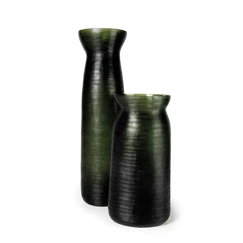 Vase Mathura XL black steelgrey фото 2