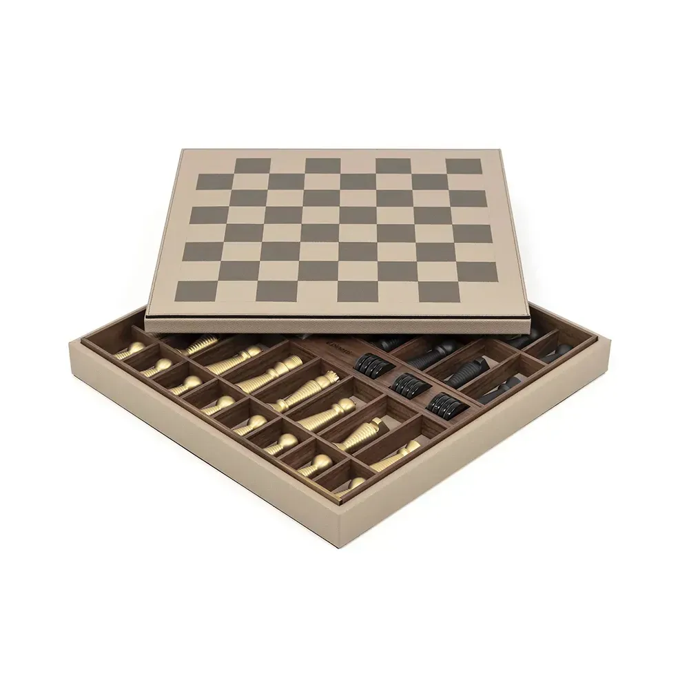 Доска для игры в шахматы и шашки Taupe фото 1
