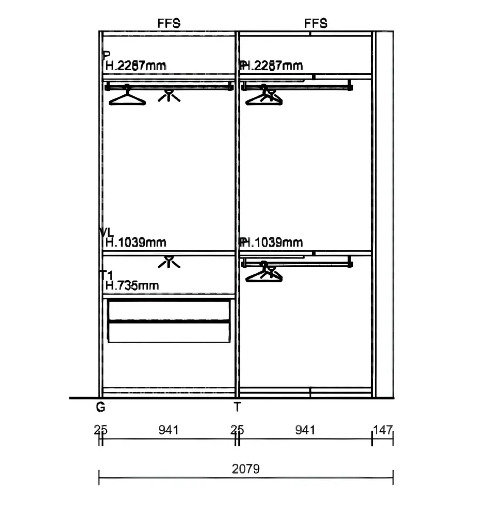 Wardrobe Poliform Senzafine фото 4