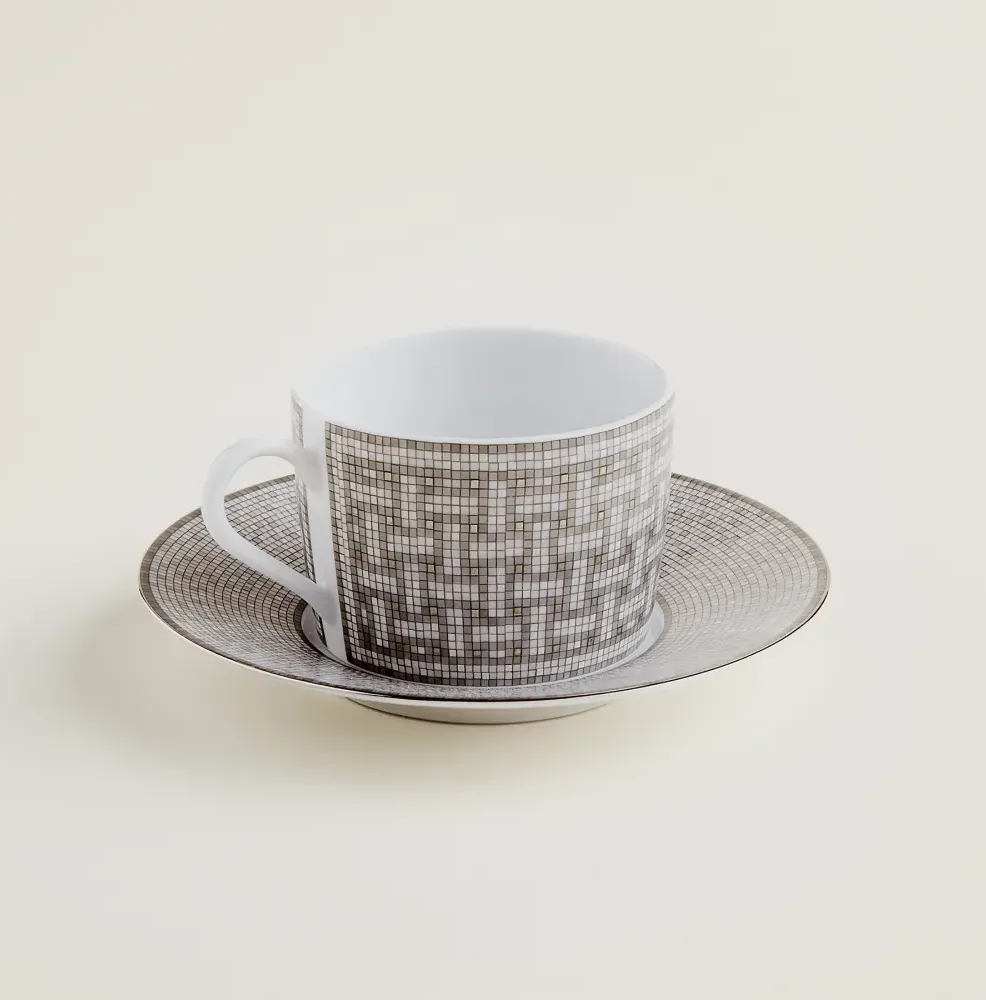 Чайна чашка із блюдцем Mosaique au 24 Platinum фото 2