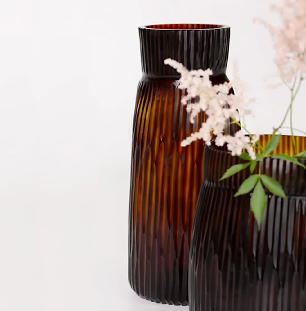 Vase Mathura Tall Butter/Brown фото 3