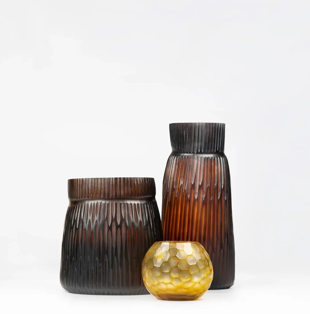 Vase Mathura Tall Butter/Brown фото 4
