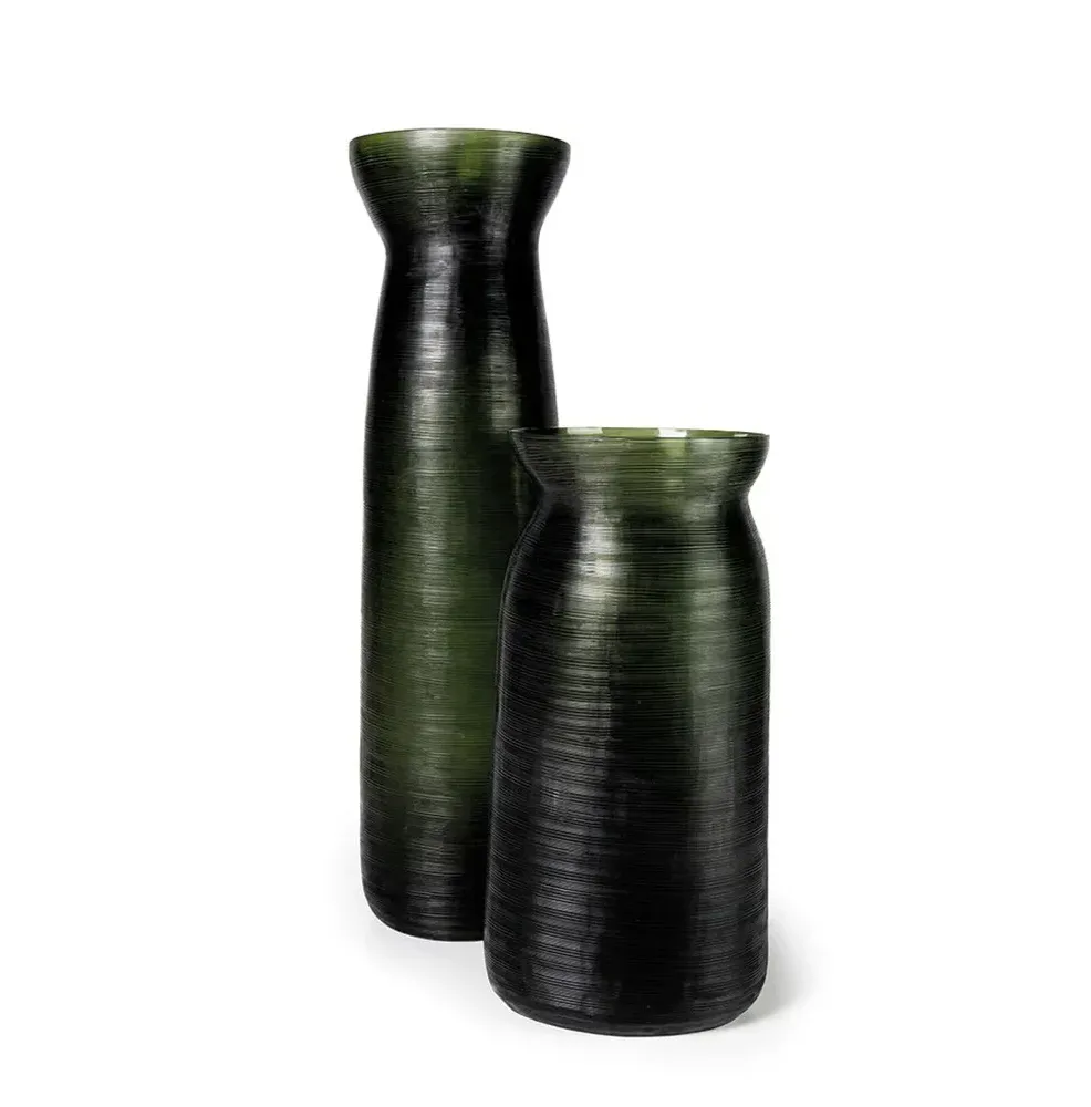 Vase Mathura XL black steelgrey фото 2
